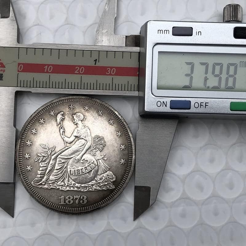 Старите американски монети 1873 г Месинг със сребърно покритие, Монети Старинни Занаяти Чуждестранни Възпоменателни монети