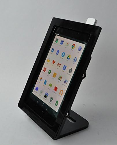 Съвместима с TABcare Настолна Поставка Nexus 9 Black Security за POS, Павилион, на дисплея магазин, Квадратен четец-четец