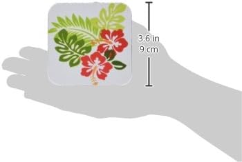 3dRose CST_41559_1 Меки подложки с шарени хавайски хибискус и листа, Комплект от 4