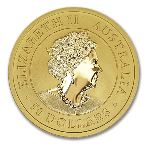 Австралийска златна монета под формата на кенгуру тегло 1/2 унция 2022 г., Брилянт, без лечение (БУ в капсула),