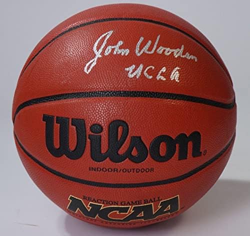 Джон Вуден Подписа Баскетболен сертификат UCLA Bruins PSA /DNA COA с Автограф от Purdue 4615 - Баскетболни Топки
