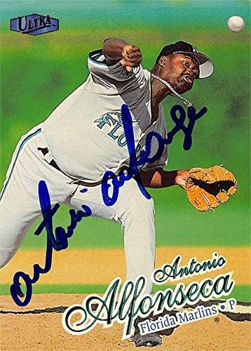 Склад на автографи 618924 Бейзболна картичка Антонио Альфонсеки с автограф - Флорида Марлинз, Южна Каролина - 1998 Fleer Ultra №290