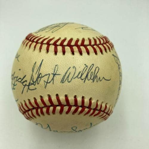 Боб Гибсън Еди Матюс, Легенди Залата на славата на Бейзбол с няколко Подписите на JSA COA - Бейзболни топки