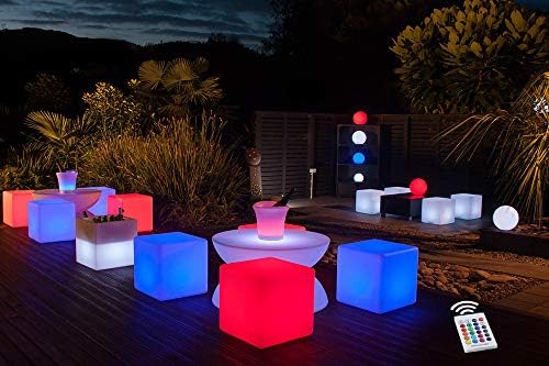 Лампа за стола BLUEYE LED Cube Light: 16-Инчов Безжичен led седалка Cube за възрастни, Нов led модул за лесно