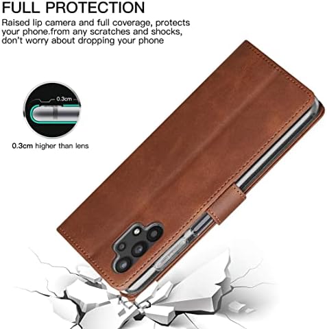 Чанта-портфейл за Samsung Galaxy A32 5G, Защитен калъф-награда от изкуствена кожа, портфейл с отделения за карти,