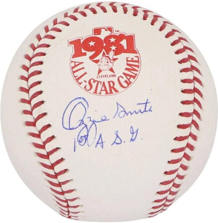 Ози Смит Сейнт Луис Кардиналс е подписал бейзболен договор 1981 ASG с 1st ASG FANATICS - Бейзболни топки с автографи