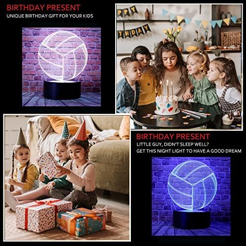 Скъпа Волейбол Лампа Играчки 3D Оптична Илюзия LED Интериор на Стаята Настолна Лампа с Дистанционно Управление