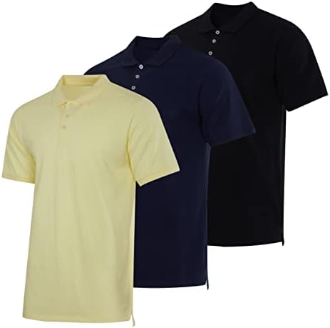 3 Опаковка: Мъжки Памучен Поло риза с къс ръкав Pique - Дышащее Поло Performance Regular & Big-Tall (S-5X)