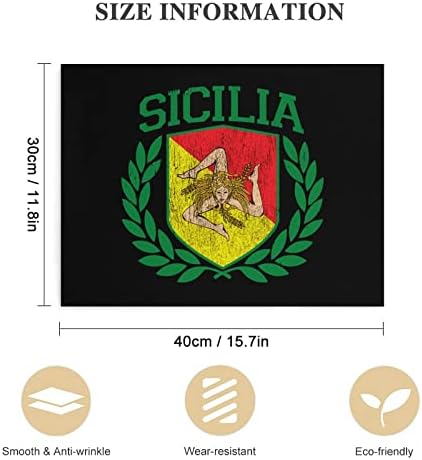Nudquio Сицилиански Флаг Платно Картина Стенно Изкуство Подвесная Картина за Дома, Спалня, Всекидневна, Офис
