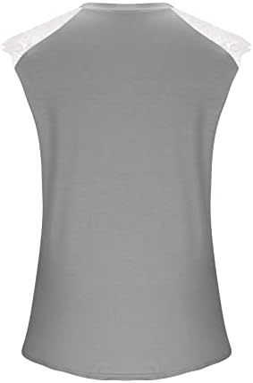 Camiseta de Manga Corta de Encaje против Estampado Върховете Cuello en V Color sólido a la Moda para Mujer Blusa
