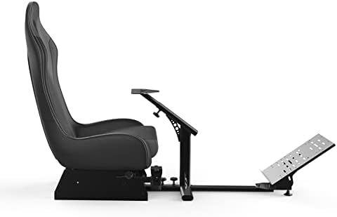 поставка за състезателни колела cirearoa със седалка, игра столове за кабината на водача за всички платформи в Logitech G923 | G29 | G920 | Thrustmaster | Fanatec Колела | Xbox One, PS4, PC (черен / си?