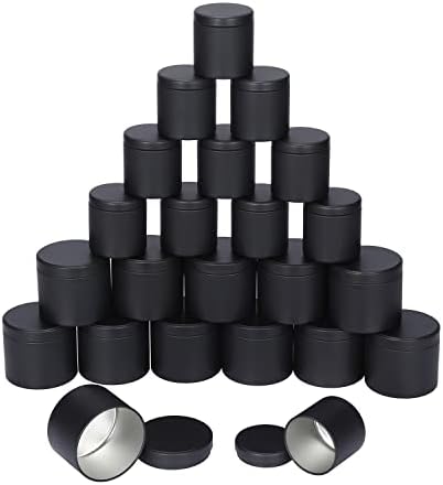 консервени кутии за свещи meirlov за производство на свещи - Банки за свещи 5 грама и 3 грама - на 24 Консервени кутии за свещи (12 бр. по 5 мл + 12 бр. по 3 унции) с капаци, за прои