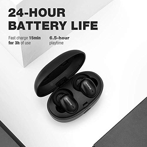 1 ПО-Стилни настоящите безжични слушалки - Стереофоничен Hi-Fi звук Bluetooth 5.0 с дълбоки бас Безжични слушалки
