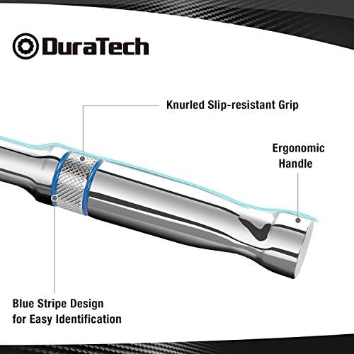 Храповик DURATECH 3/8 инча, быстроразъемный ключ с храповиком на 90 зъбите, обратими, изработен от хромированного