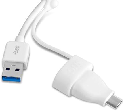 SIIG SuperSpeed 3-Портов мрежови хъб USB 3.0 порт, RJ-45 Gigabit Ethernet и USB адаптер-C-Type-A - Бял