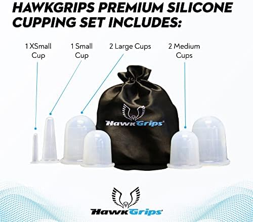 Комплект силиконови кутии HawkGrips Премиум клас–Осигурява силен и регулируема усвояването - Комплект от 6