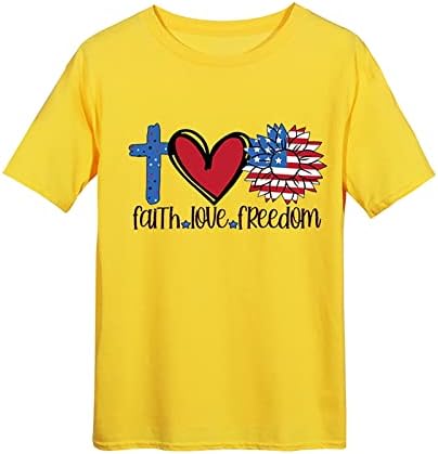 Летни Ризи за Мъже, Мъжки t-shirt Тениска с принтом на Сърцето с Монограм на Любовта, Знамето на Четвърти Юли,
