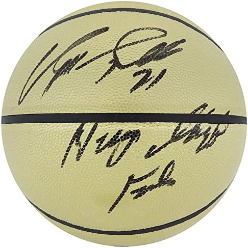 Доминик Уилкинс Подписа на баскетболна топка Wilson Gold NBA с филма Жар лице - Баскетболни топки с автографи