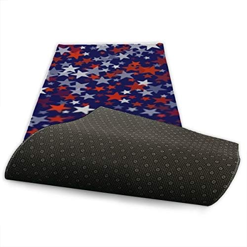 Стилен килимче за йога с принтом, Подложка за упражнения с Конфети американските звезди, президенти на САЩ,