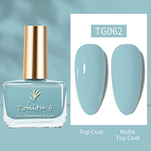 Лак за нокти TONITU G · 8 мл - 6 цвята, устойчиви, быстросохнущий, комплект лакове За нокти, Популярен с Ярък Дизайн на ноктите, Обикновена блестящи цветове? (TG062)