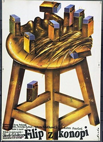 Филип Каннибальский (1983) Оригиналът на полски плакат (27x38) Четка РОМУАЛЬДА СОХИ, Много красив