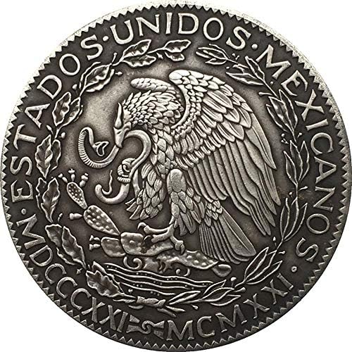 Мексиканска Реплика Възпоменателна Монета Копие на Монети 2 песо 39 мм 1921 Колекция от Художествени изделия