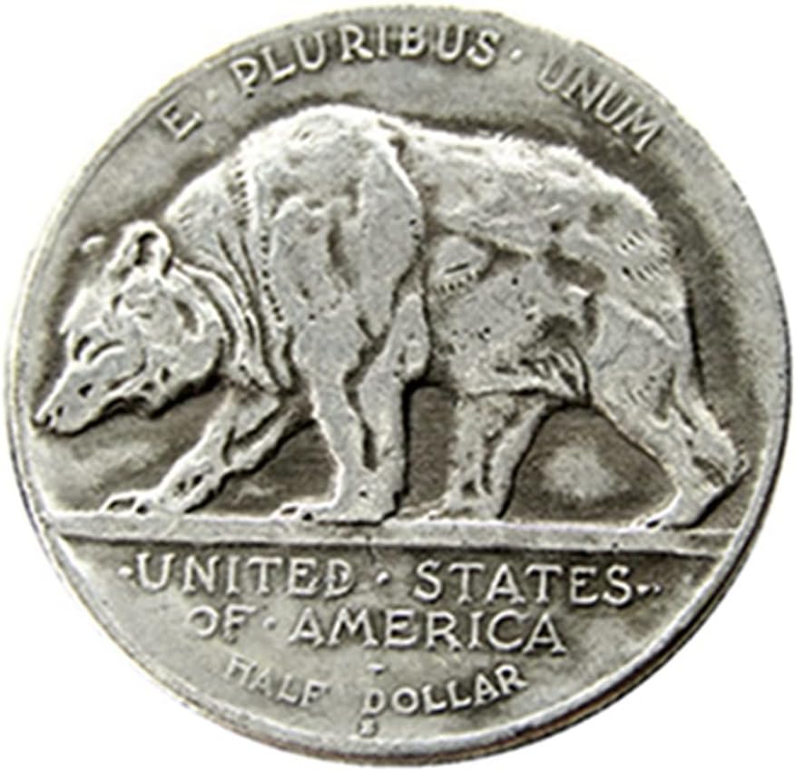 Възпоменателна Монета в Полдоллара САЩ през 1925 г. в Чуждестранна Репродукции Със Сребърно покритие Източник