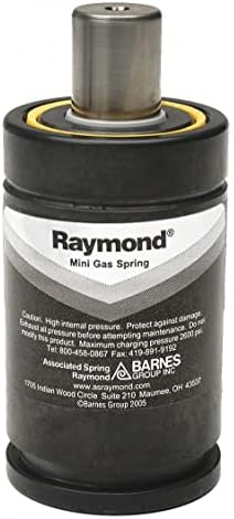 Газова пружина RAYMOND: Азот, за тежки условия на работа, 21 400 паунда, въглеродна стомана, Размер на резби