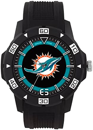 Мъжки часовник Game Time Маями Делфините - Серия NFL Surge, Официално лицензирани, Издаден в ограничен тираж,