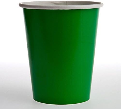Уникални Еднократна употреба Хартиени чаши, 12 унции, Изумрудено зелено