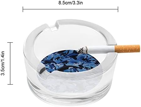 Пепелници За Цигари Дращи Стъклени Кръгли Пепелници Притежателя Пушачи-Пепелници За Декорация На Дома Плотове