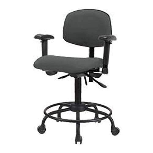 Thomas ECOM FDHCH-RT-T0-A1-RC-F43 Текстилен стол за работния плот с Кръгла Трубчатым основание Без наклон, Регулируеми
