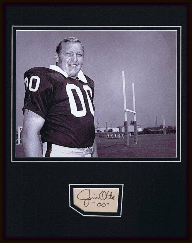 Джим Ото Подписа Снимка В Рамка с Размер 11x14 инча За Показване на JSA Raiders - Снимки NFL с автограф