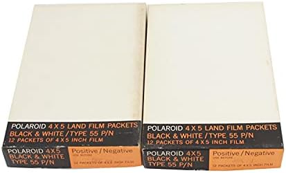 2 кутии (24) Вид на 55 4X5, запечатани на черно-бял филм за бързо приготвяне 1969/1970