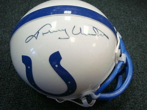 Мини-Каска с автограф Джони Unitas Mounted Memories Colts - Мини-Каски NFL с автограф
