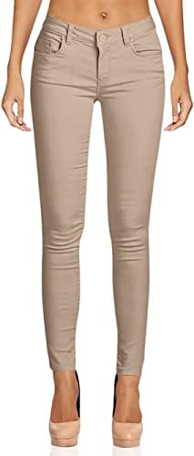 2LUV Дамски Модни Стегнати Униформи Панталони Участък с 5 джоба