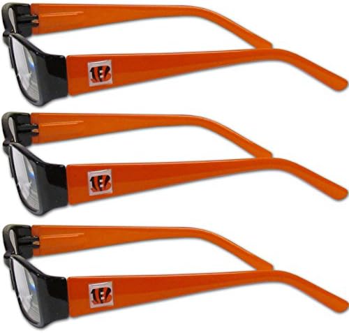 Спортни очила за четене NCAA Siskiyou Sports Fan Shop Cincinnati Bengals (3 опаковки) Мощност на четене: + 2,50