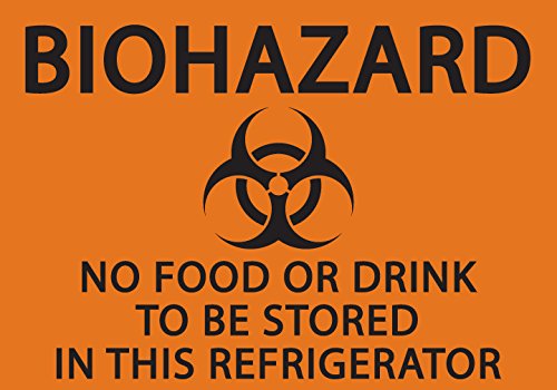 Знак за биологична опасност Zing Green Products 1916S Eco Safety, В хладилника няма храна и напитки, 5 x 7 инча,