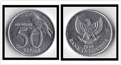 Азия [25 Парчета по целия том] Монети Индонезия в 50 Рупии Чуждестранни Монети 1999 година на издаване