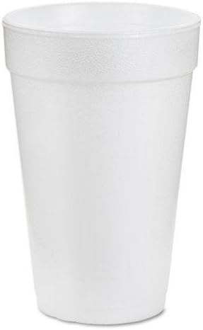 Чаши за пяна за напитки DART 16J16, 16 унции, Бяла, 25 бр / пакет, 40 торби / Кутия
