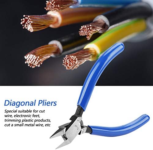 Диагонални клещи - 4-инчов стригане на електрически кабели, ножица за кабел, ножица за рязане на тел, клещи