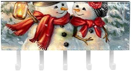 Куки GUEROTKR за Окачване,Лепило Куки,Стенни Куки за Закачване,Коледен Снежен човек