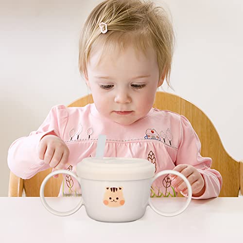 LBEC Baby Обучение Cup Силиконова слама чаша за вода (Протеини)