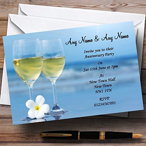Вино на Плажа, на Парти в чест на Годишнина от Сватбата, Персонални Покани