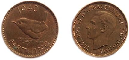 1940 GB Британска монета в фартинг името на Джордж VI за колекционери / Почти Не циркулационни / AU