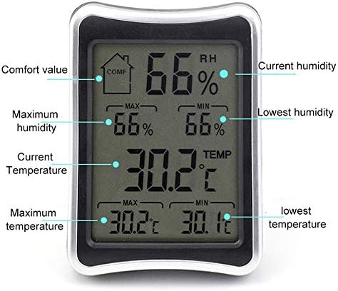 XJJZS точност ръководят Цифров Термометър, Влагомер Сензор за Температура и Влажност на Монитор В Закрито Макс
