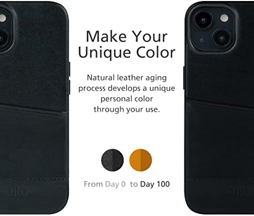 калъф за карти alto Leather, разработена за iPhone 14, серия Метро, една чанта-портфейл ръчна изработка от италианска