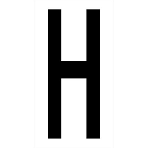 Винил Складови етикети/Стикери Partners марка H, 4 x 2 1/8, черно-бели, (опаковка от 50 на етикети)
