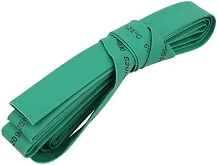 X-DREE Дължина 6,6 фута, вътрешен диаметър 8 мм, свиване тръба с полиолефиновой изолация, метална обвивка зелен