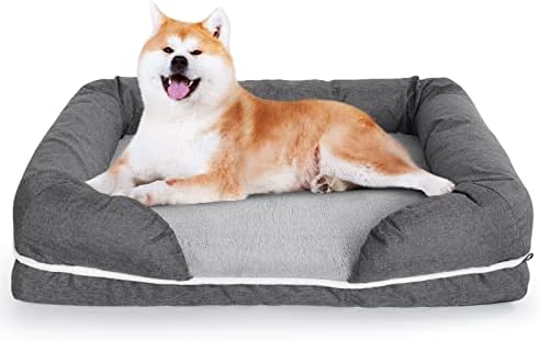 Легло за кучета FURSTROM от пяна с памет ефект | Малка, Средна, Голяма, Ортопедични X-Large | Моющийся Калъф